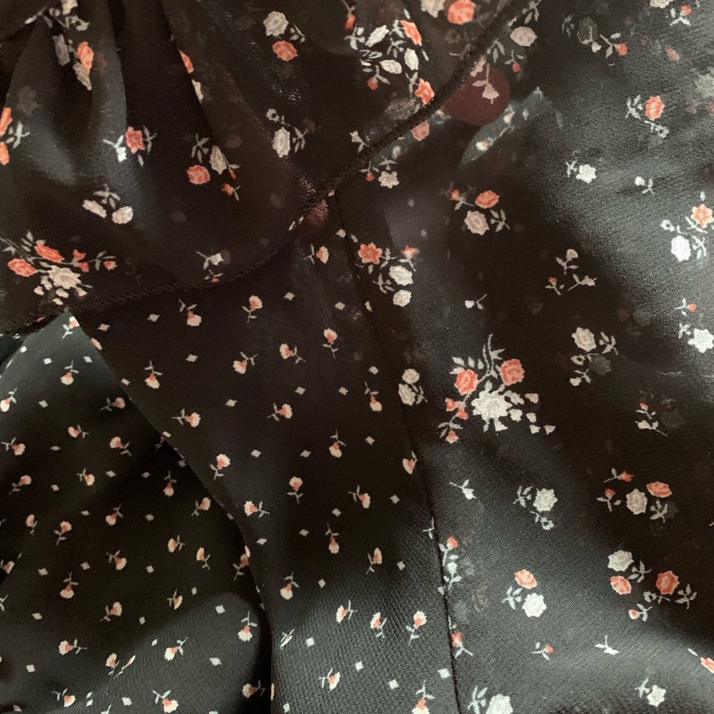 Black Floral Dress, Size M - Picture 11 of 13